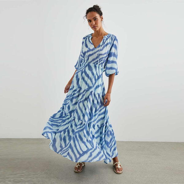 RAILS Caterine kjole - Blue Watercolor Stripes