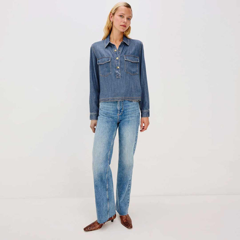RAILS Ports denim skjorte - Antique Blue