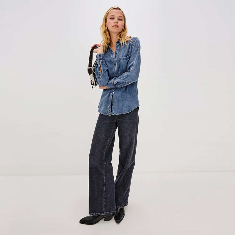 RAILS Atticus denim skjorte - Antique Blue
