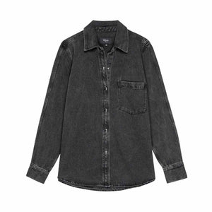 Denim sjorte i vasket sort fra Rails