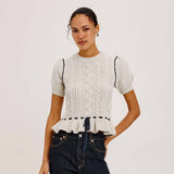 RAILS Chandi strik bluse - Heather Oat