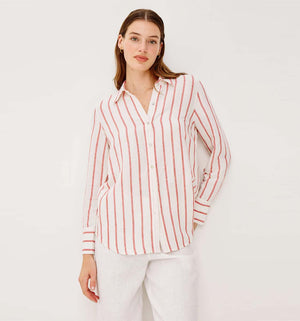 RAILS Knox skjorte - scarlet Ivory stripe
