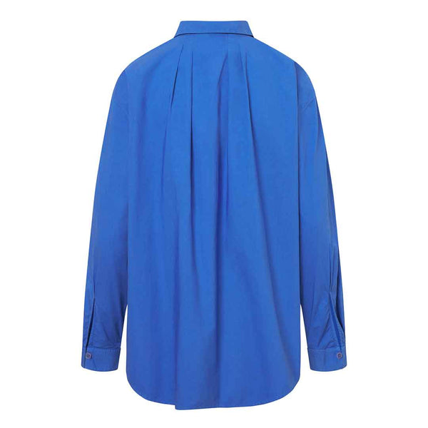 RUE DE TOKYO Shelby poplin skjorte - lapis blå