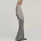 RHEA Drawstring strik bukser - Mid Grey
