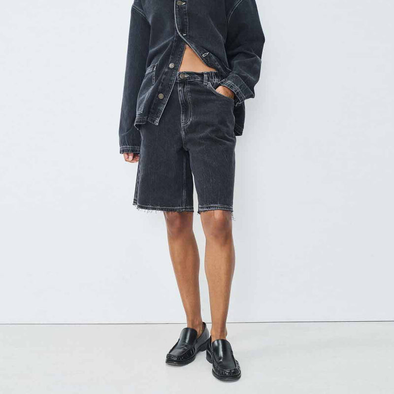 AMERICAN VINTAGE YOP09b denim shorts - sort