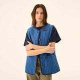 RUE DE TOKYO Cady vest - navy/blue stripe