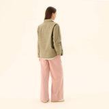 RUE DE TOKYO Cameron faded twill jakke - Sage Green