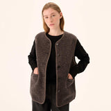 RUE DE TOKYO Cas teddy vest - Dark Grey