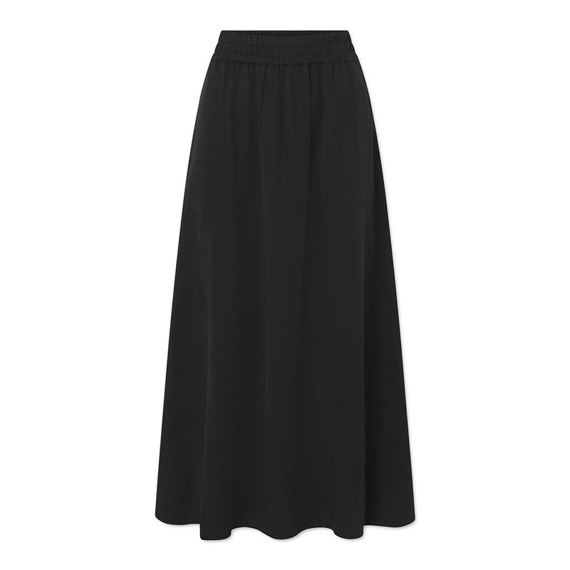 RUE DE TOKYO Pisces sandwashed tencel nederdel - sort