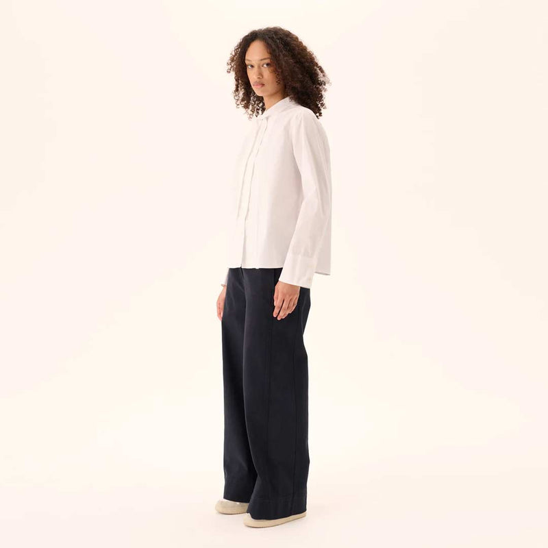 RUE DE TOKYO Plum faded twill bukser - Dark Navy