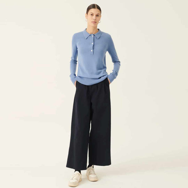 RUE DE TOKYO Prudie twill bukser - dark navy