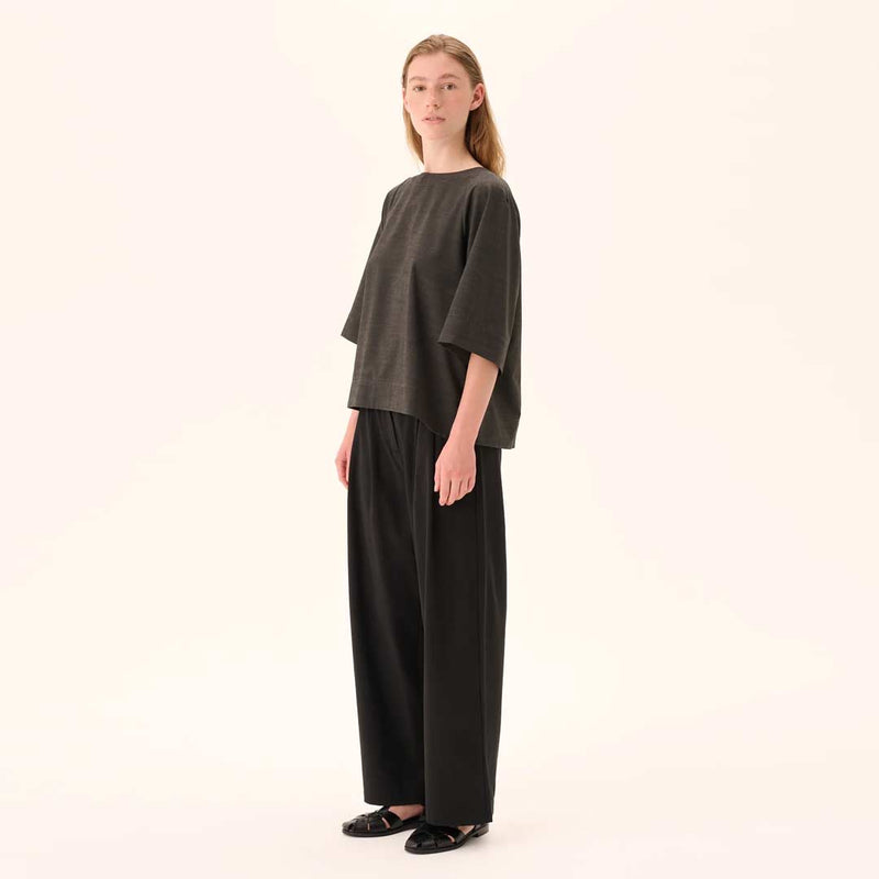 RUE DE TOKYO Prudie sandwashed tencel bukser - sort