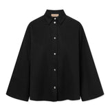 RUE DE TOKYO Shika sandwashed tencel skjorte - sort