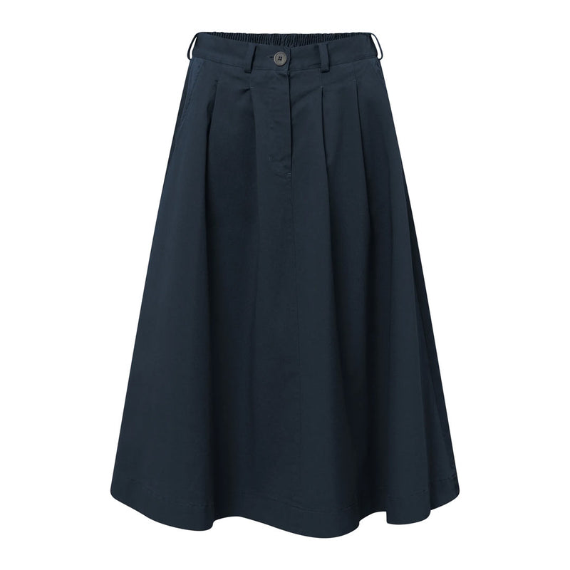 RUE DE TOKYO Pen pre dyed twill nederdel - navy blå