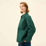 RUE DE TOKYO Cameron Twill jakke - Dark Pine Green