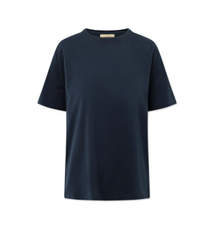 RUE DE TOKYO Trish light cotton jersey t-shirt - Navy