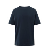 RUE DE TOKYO Trish light cotton jersey t-shirt - Navy