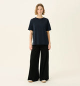 RUE DE TOKYO Trish light cotton jersey t-shirt - Navy