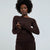 SEAMLESS BASIC Woolen Jade bluse - Dark Brown