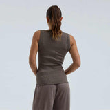 SEAMLESS BASIC Wooly tank uld top - fungi