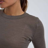 SEAMLESS BASIC Wooly long sleeve bluse - Fungi