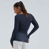 SEAMLESS BASIC Boat Neck bluse - Midnight