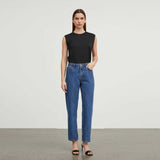 SKALL STUDIO Allison cropped jeans - mid blue