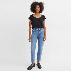 SKALL STUDIO Allison cropped jeans - worn mid blue