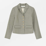 SKALL STUDIO Blond blazer jakke - light grey/ecru pinstripe