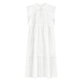 SKALL STUDIO Clover kjole - hvid