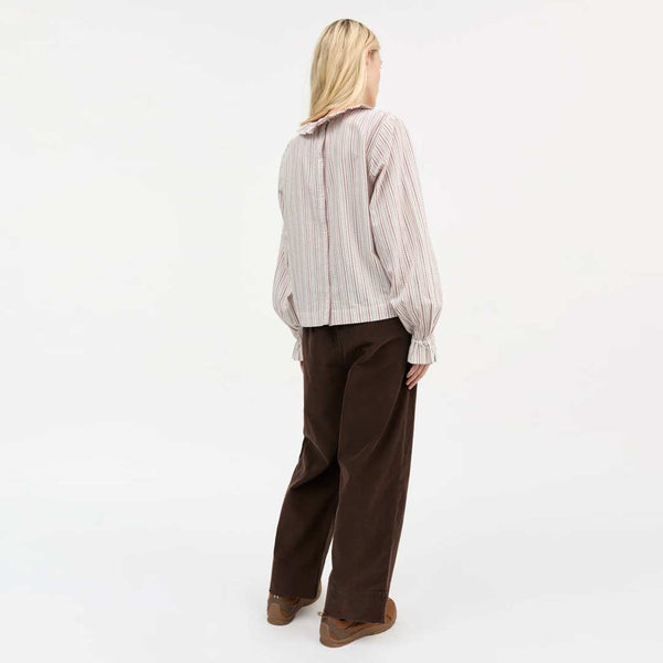 SKALL STUDIO Cornflower bluse - raspberry / cream stripe