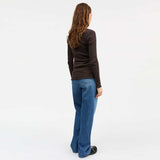 SKALL STUDIO Edie bluse - dark brown
