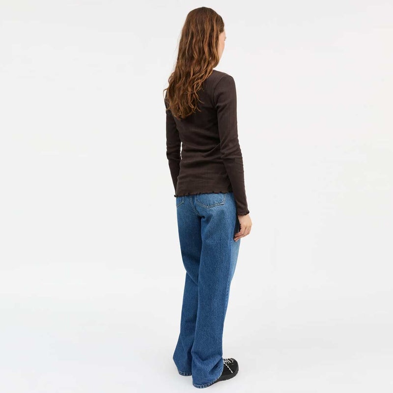 SKALL STUDIO Edie bluse - dark brown