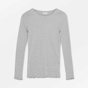 SKALL STUDIO Edie bluse - grey melange