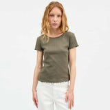 SKALL STUDIO Edie Cap Sleeve Tee - olive
