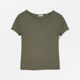 SKALL STUDIO Edie Cap Sleeve Tee - olive