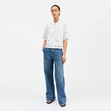 SKALL STUDIO Fleurie skjorte - hvid