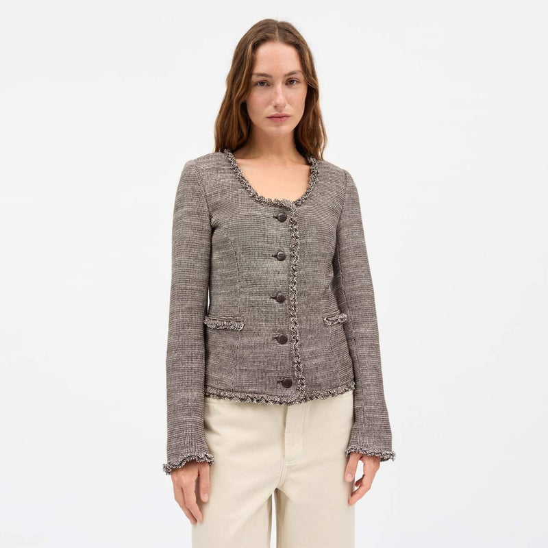 SKALL STUDIO Rosa jakke - Brown/Ecru