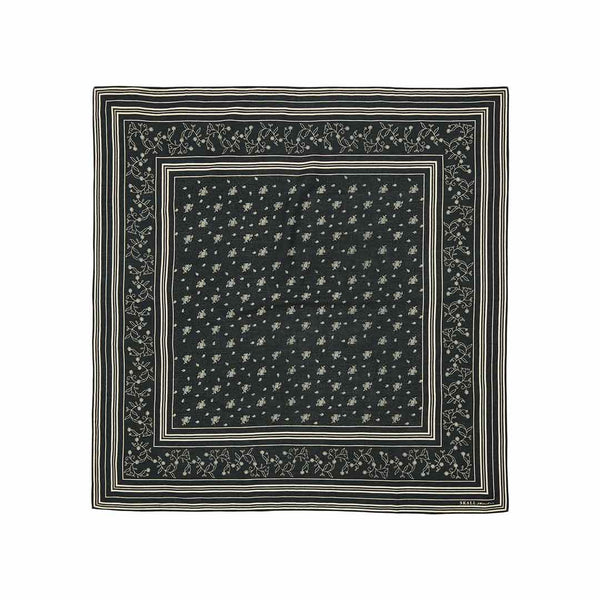 SKALL STUDIO classic scarf 90x90 tørklæde - Black/Oatmeal