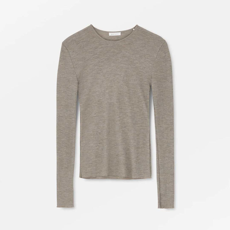 SKALL STUDIO Amy round neck bluse - brun