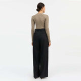SKALL STUDIO Amy round neck bluse - brun