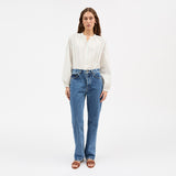 SKALL STUDIO Cilla skjorte - hvid/navy striber