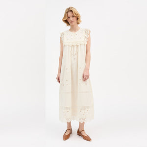 SKALL STUDIO Tallulah kjole - Antique hvid