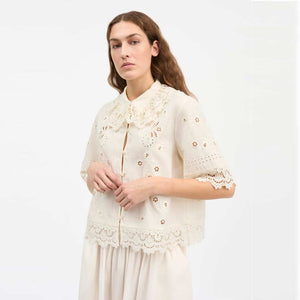 SKALL STUDIO Talia skjorte - Antique hvid