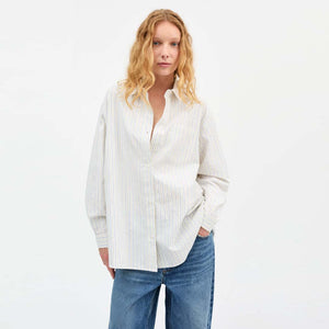 SKALL STUDIO Edgar skjorte - gul/blå striber