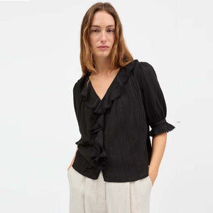 SKALL STUDIO Clea bluse - sort