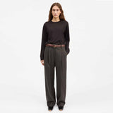 SKALL STUDIO Harry bukser - Brown/Black pinstripe