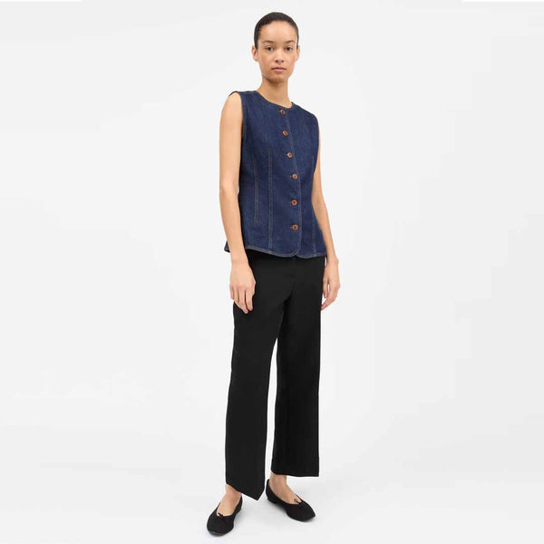 SKALL STUDIO Tammy denim vest - Indigo blue