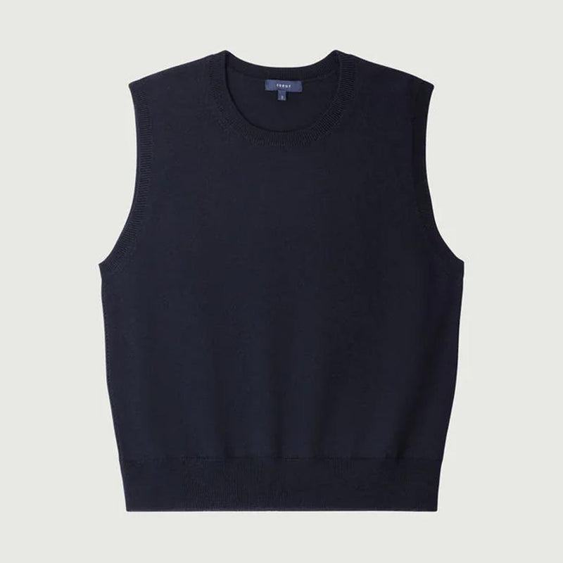 SOEUR Fargo Pullover vest - Navy merino