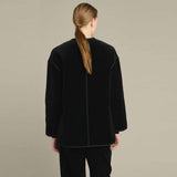 SOEUR Lutetia velour jakke - sort